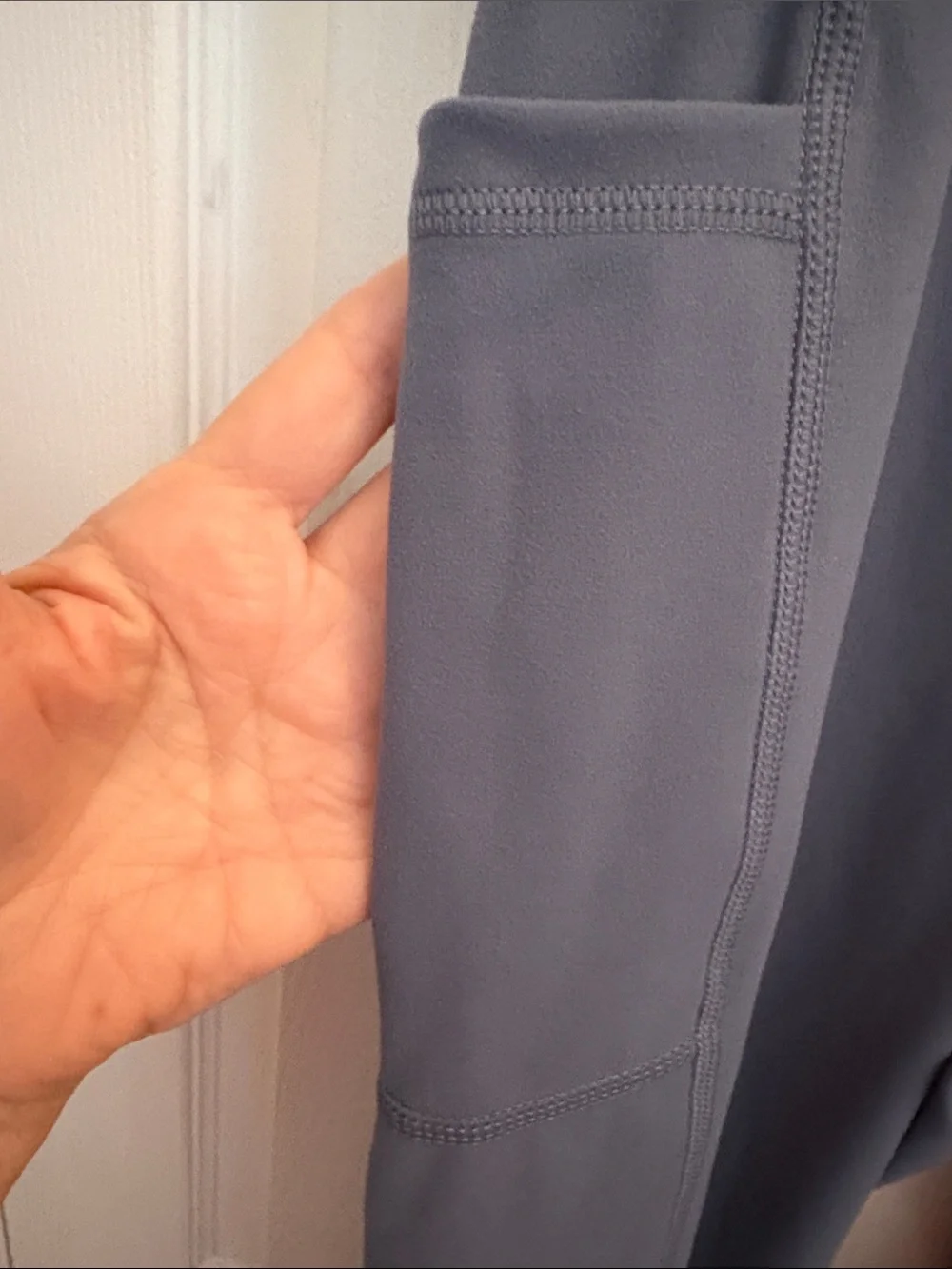 GAIAM NWT OM-DRI blue-Gray High-Rise karma 7/8 Leggings with Side Pockets yoga - Picture 7 of 12